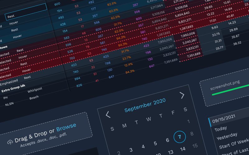 collage of images from factset design system